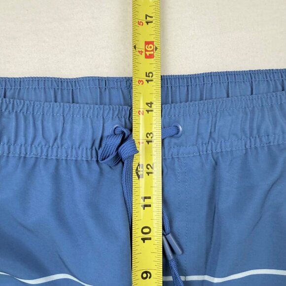 George Men Blue Striped Quick Dry Swim Shorts UPF 50 Elastic Waist 3XL 48-50 NWT - Picture 9 of 11